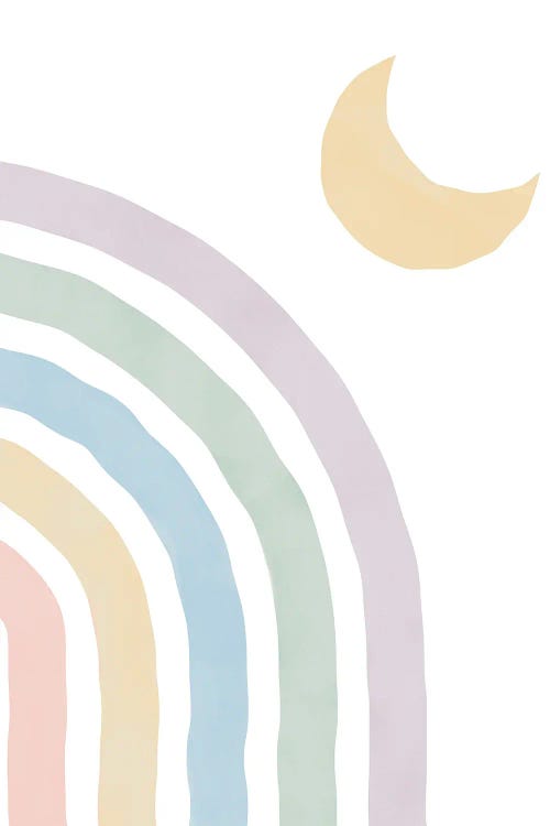 Pastel Nursery Rainbow I by Tiny Treasure Prints wall art