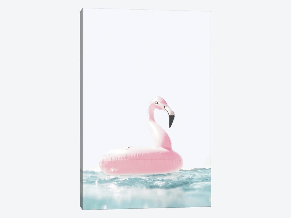 Floating Flamingo by Tiny Treasure Prints 1-piece Canvas Print