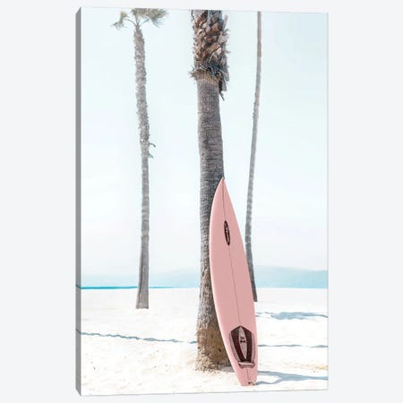 Pink Surfboard Canvas Print #TTP172} by Tiny Treasure Prints Canvas Print