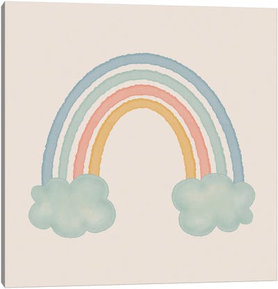 Boho Rainbow Canvas Art Print - Tiny Treasure Prints