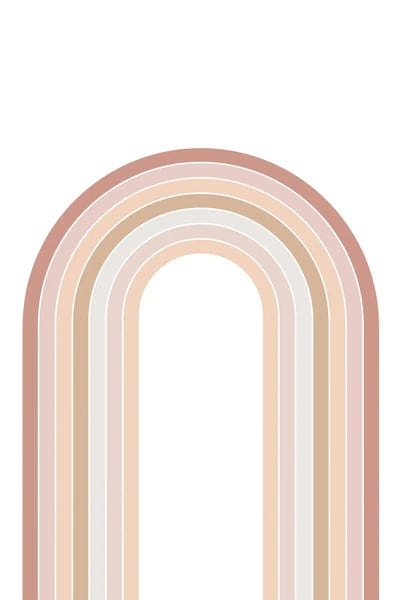 Neutral Rainbow by Tiny Treasure Prints canvas print