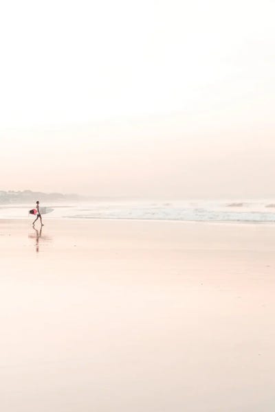 Kids Sports Art: Surf In The Sunrise by Tiny Treasure Prints