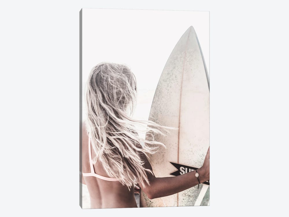 Blond Surfer by Tiny Treasure Prints 1-piece Canvas Art Print