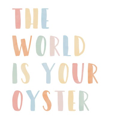 The World Is Your Oyster by Tiny Treasure Prints canvas print
