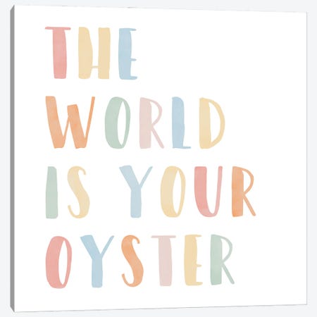 The World Is Your Oyster Canvas Print #TTP193} by Tiny Treasure Prints Art Print