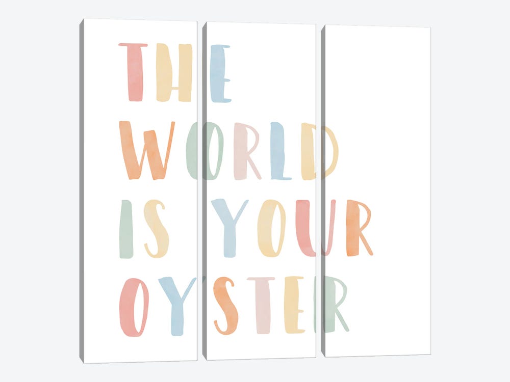 The World Is Your Oyster by Tiny Treasure Prints 3-piece Canvas Art