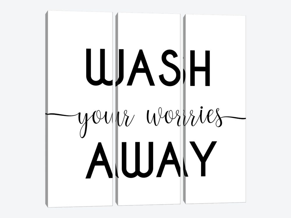 Wash Your Worries Away by Tiny Treasure Prints 3-piece Canvas Artwork