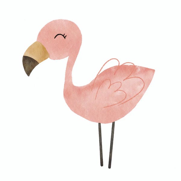 Flamingos: Flamingo by Tiny Treasure Prints