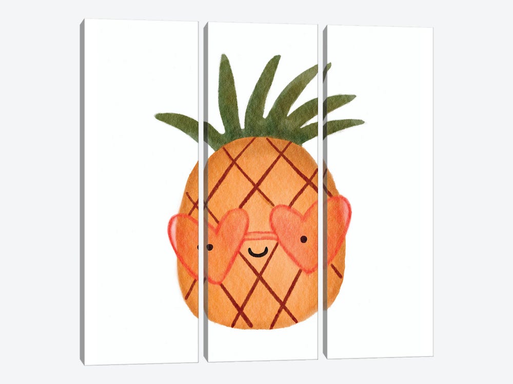 Pineapple by Tiny Treasure Prints 3-piece Art Print
