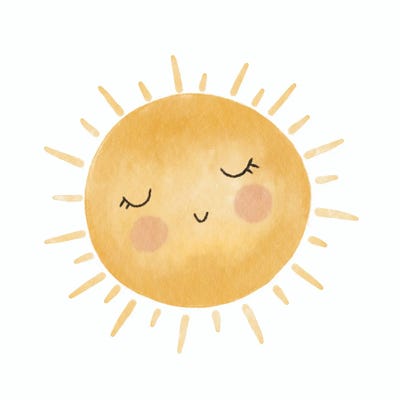 Sun by Tiny Treasure Prints framed canvas print