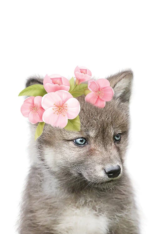 Wolf With Flower Crown I