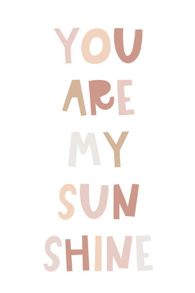 You Are My Sunshine by Tiny Treasure Prints canvas print