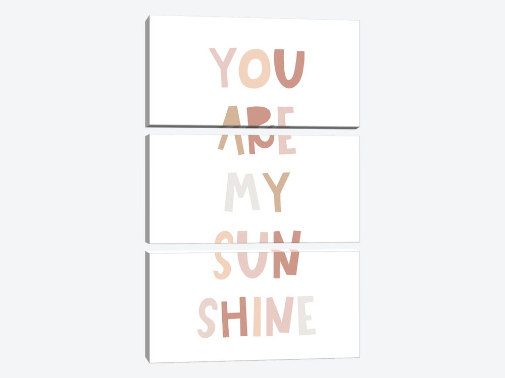 You Are My Sunshine by Tiny Treasure Prints 3-piece Canvas Art Print