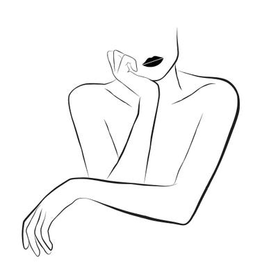 Minimal Face Line Art by Tiny Treasure Prints multi panel art