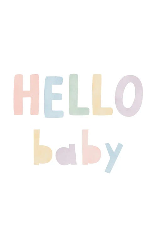 Hello Baby by Tiny Treasure Prints wall art