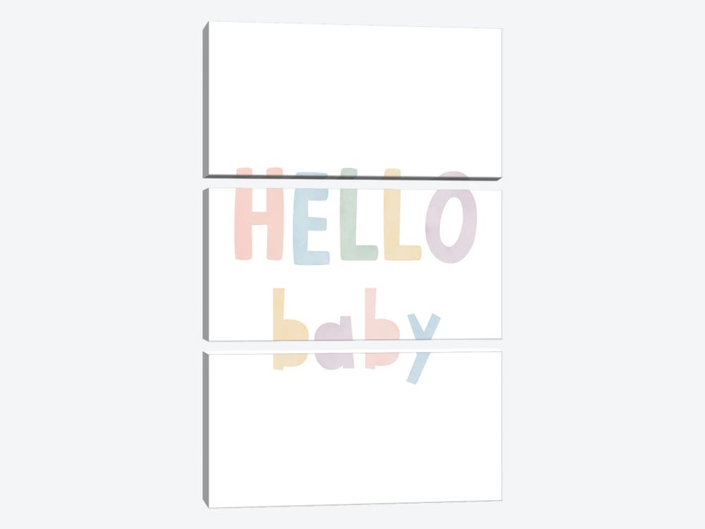 Hello Baby by Tiny Treasure Prints 3-piece Art Print