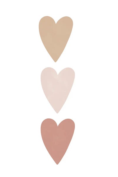 Hearts: Neutral Hearts by Tiny Treasure Prints