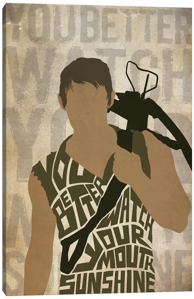 You Better Watch Your Mouth Sunshine Canvas Art Print - Daryl Dixon