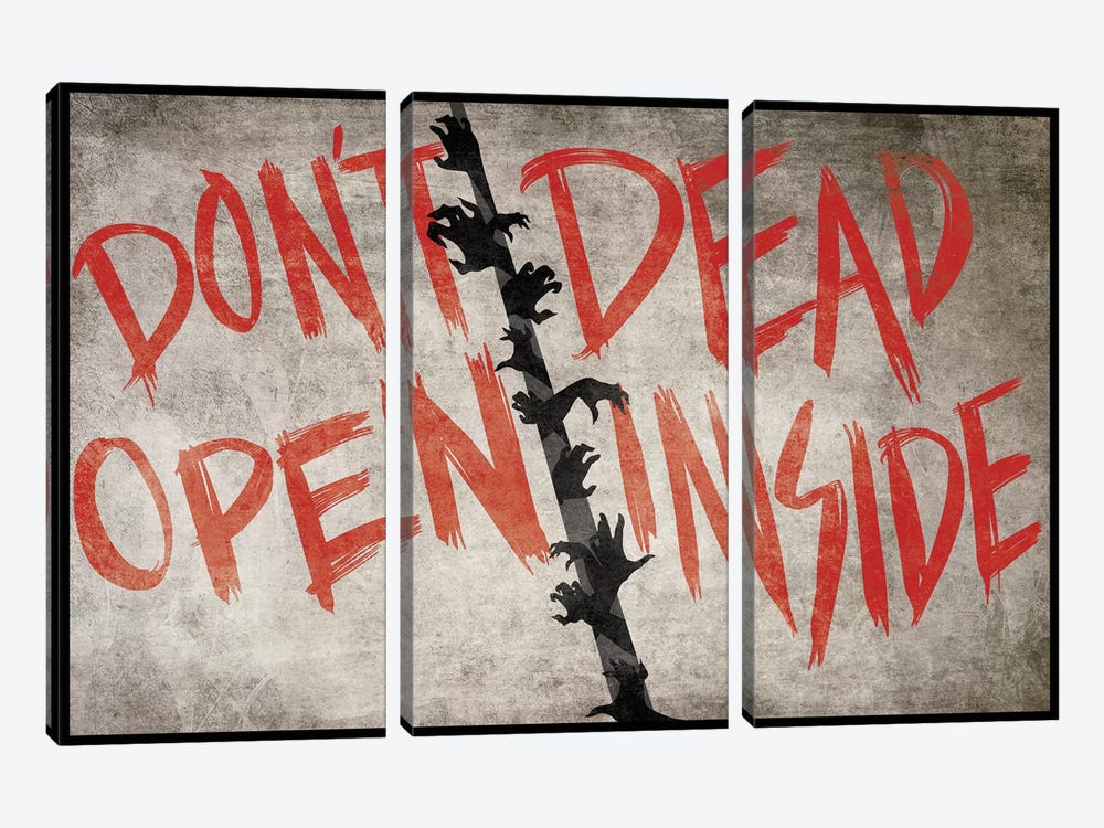 Don't Open Dead Inside by 5by5collective 3-piece Canvas Wall Art