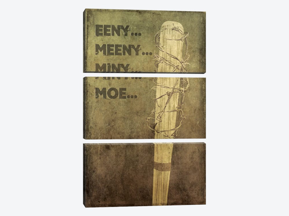 Eeny Meeny Miny Moe by 5by5collective 3-piece Canvas Art Print