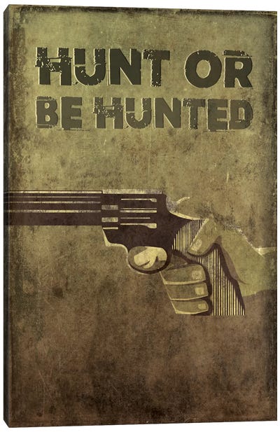 Hunt Or Be Hunted Canvas Art Print - The Walking Dead