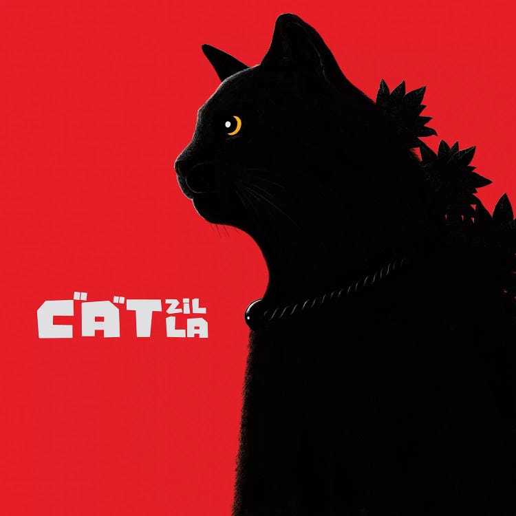Catzilla by Tummeow wall art