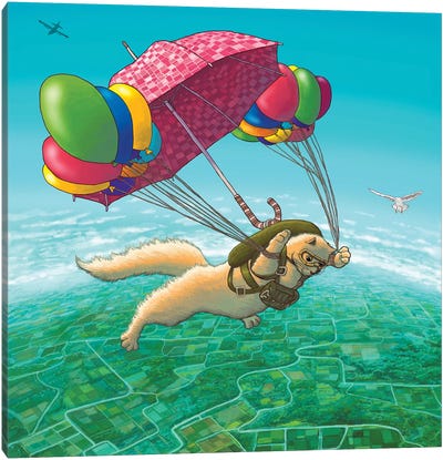 Parachute Canvas Art Print - Exploration Art