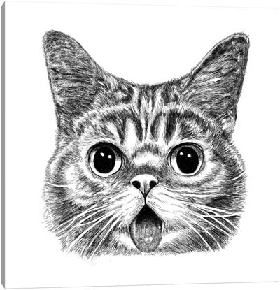 Tongue Out Cat Canvas Art Print - Tummeow