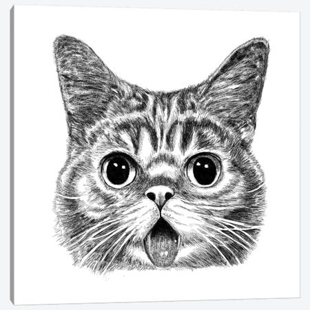 Tongue Out Cat Canvas Print #TUM60} by Tummeow Canvas Print