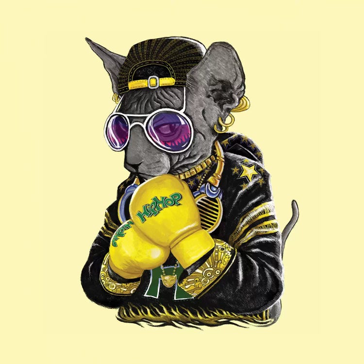 Boxing Cat III by Tummeow wall art