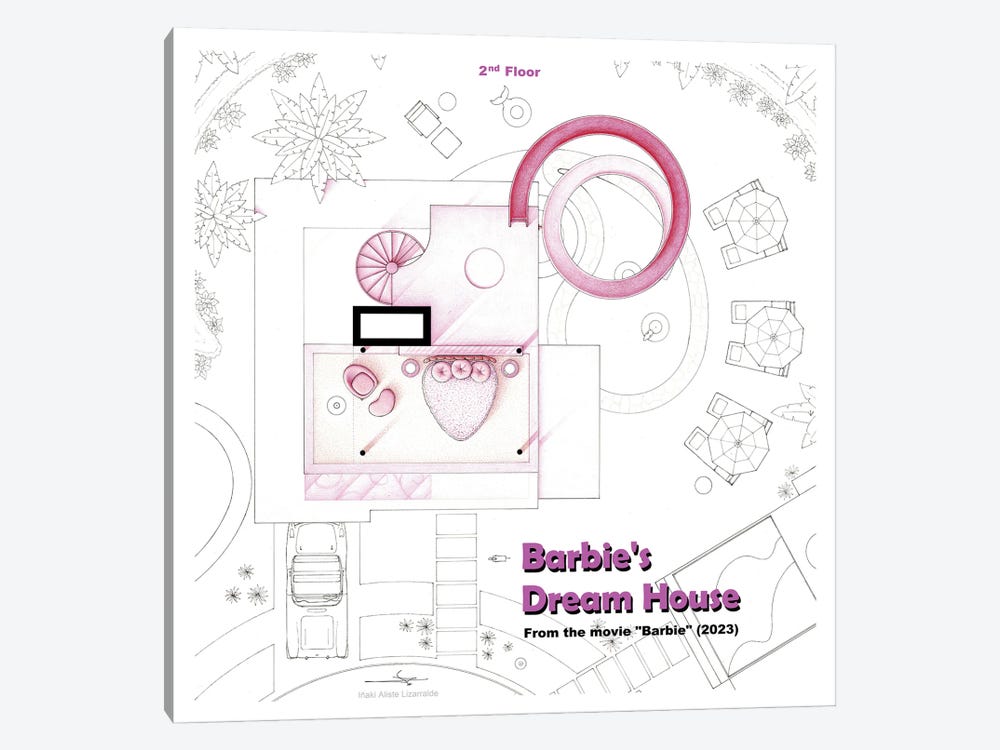 Floorplan Of Barbie's House III by TV Floorplans & More 1-piece Art Print