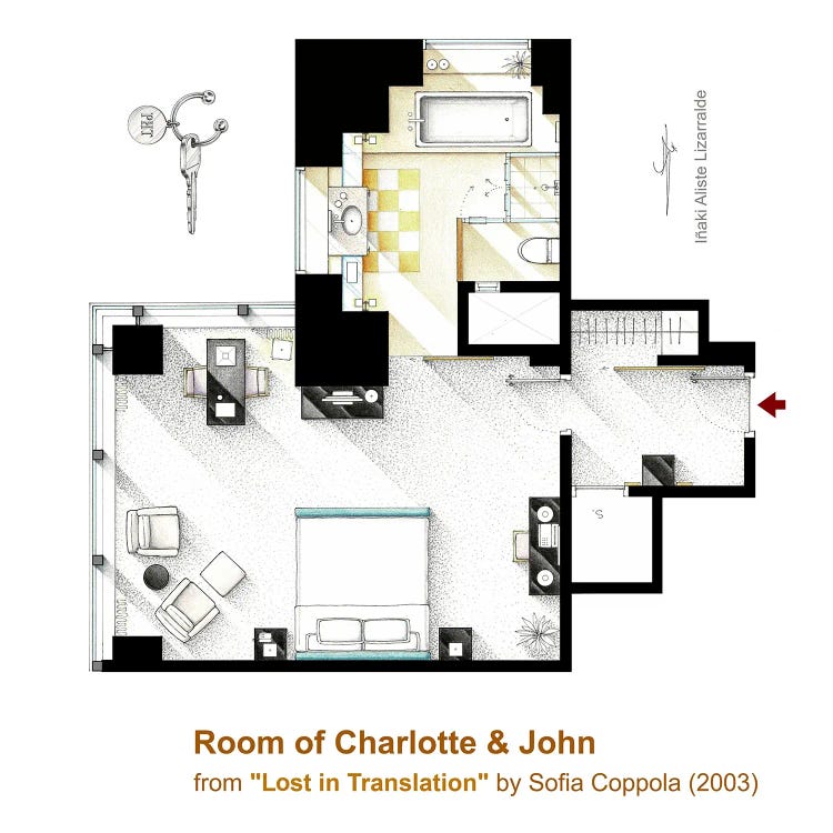 Lost In Translation - Charlotte's Room Floorplan