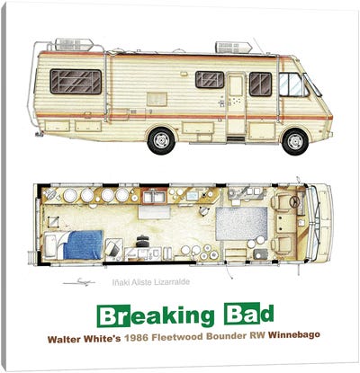 Floorplan From Breaking Bad - Van Canvas Art Print - Limited Edition Movie & TV Art