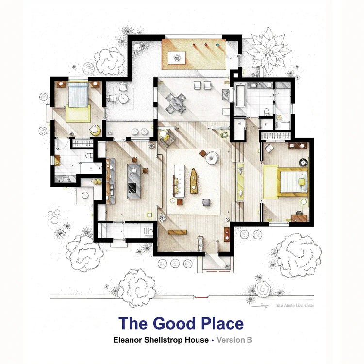 Floorplan Of Eleanor's House From The Good Place