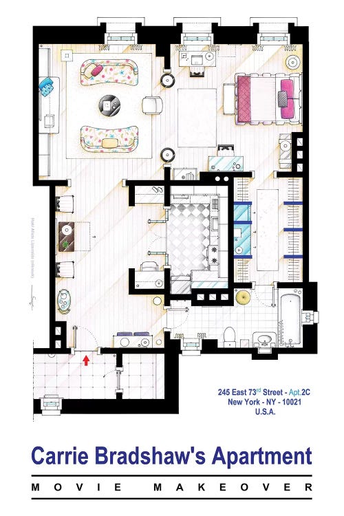 Apartment Of Carrie Bradshaw From Sex & The City Film