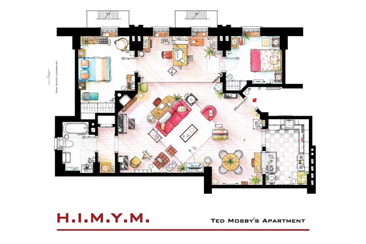 Apartment Of Ted Mosby From How I Met Your Mother