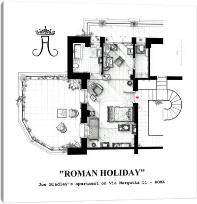 Attic/Studio From Roman Holiday Canvas Art Print - TV Floorplans & More
