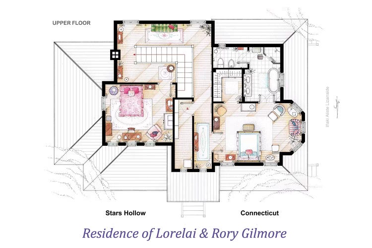 House From Gilmore Girls - Upper Floor