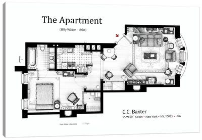 The Apartment From The Apartment Canvas Art Print - TV Floorplans & More
