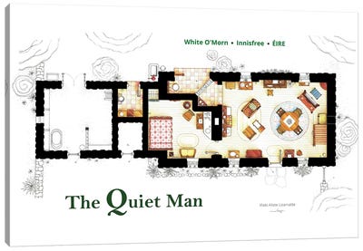 The Cottage From The Quiet Man Canvas Art Print - TV Floorplans & More