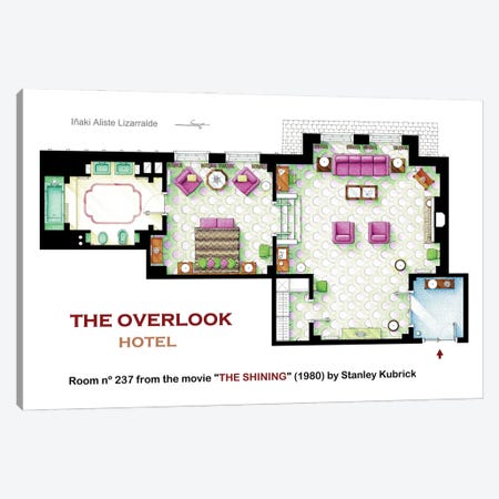 Floorplan of room 236 from THE SHINING Canvas Print #TVF64} by TV Floorplans & More Art Print