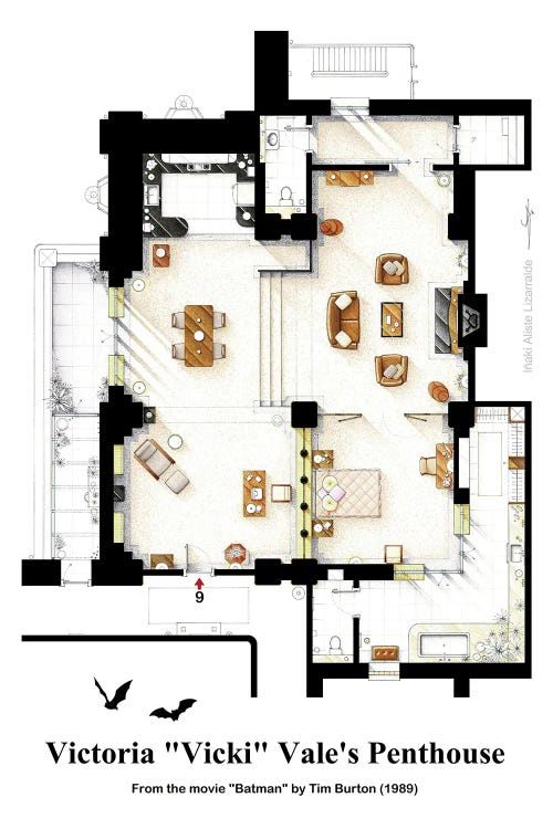 Floorplan Of Vicki Vale's Apartment From Batman