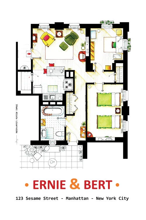 Ernie And Bert's Apartment