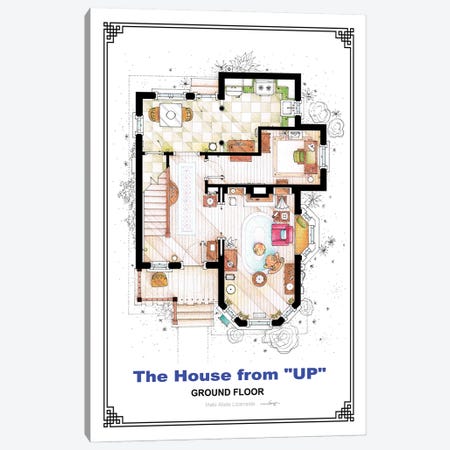 Floorplan From Up - Ground Floor Canvas Print #TVF72} by TV Floorplans & More Canvas Print