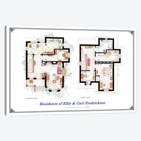 Floorplans From Up - Both Canvas Print #TVF74} by TV Floorplans & More Canvas Artwork