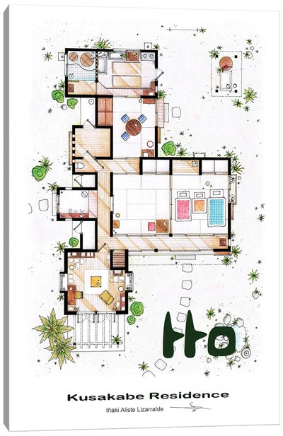 The House From Tonari No Totoro Canvas Art Print - TV Floorplans & More