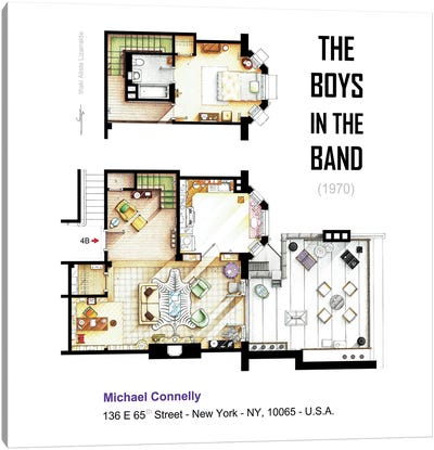 Apartment From The Boys In The Band (1970) Canvas Art Print - '70s TV & Movies