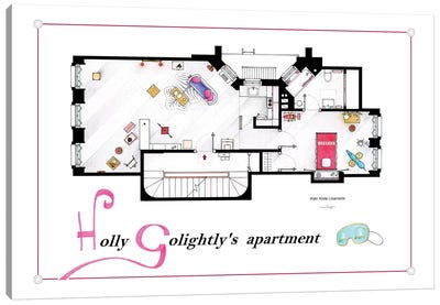 Apartment From Breakfast At Tiffany's Canvas Art Print - TV Floorplans & More
