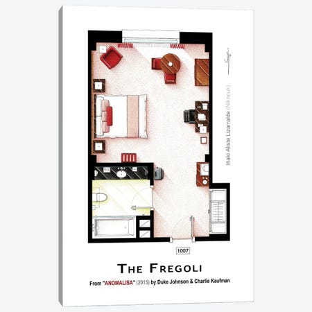 Hotel Room From Anomalisa Canvas Print #TVF81} by TV Floorplans & More Canvas Artwork