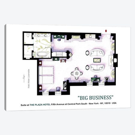 Suite From Big Business Canvas Print #TVF82} by TV Floorplans & More Canvas Art
